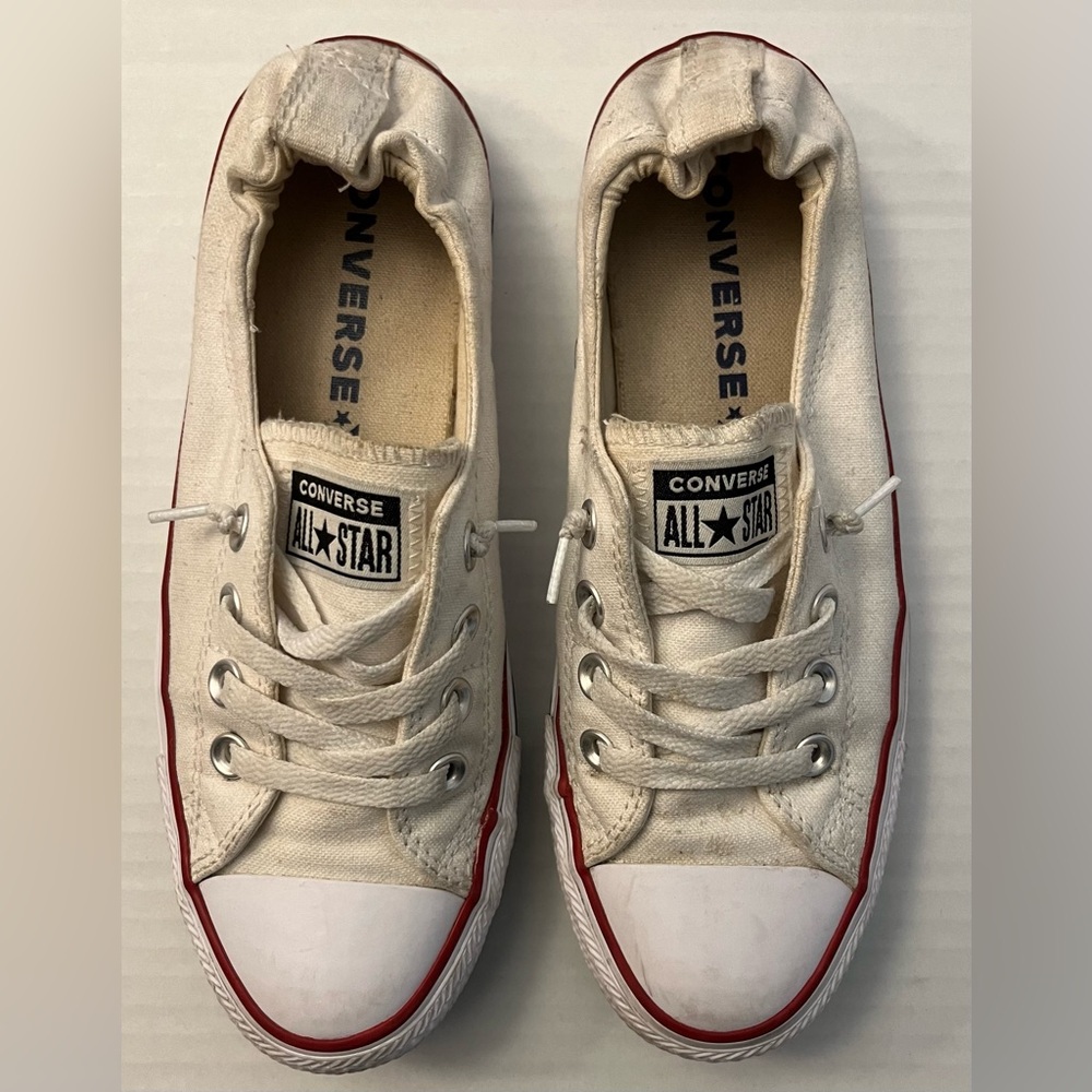 Converse Chuck Taylor All Star Shoreline White Sneakers Women’s Size 7.5